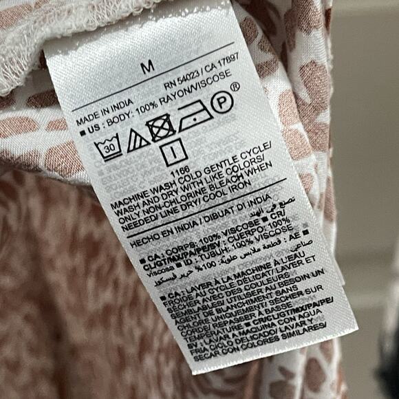 Old Navy Animal Print Tie-Back Slip Maxi Dress Brown Vacation Beach Medium - Picture 5 of 8